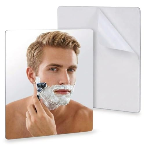 MIRRORVANA Fogless Shower Mirror for Shaving - 6.3" Square Shatterproof