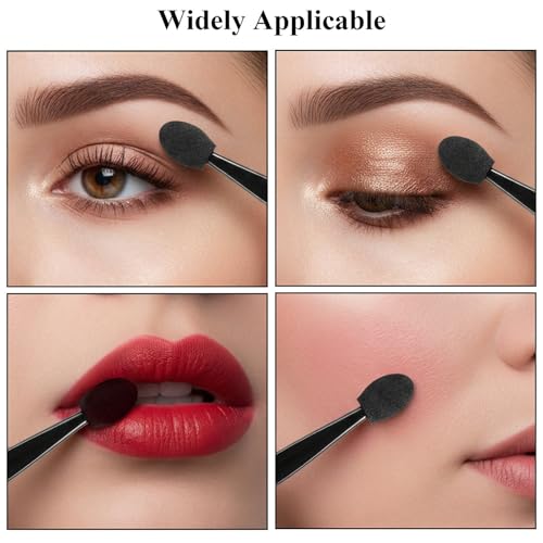 50 Pcs Disposable Eyeshadow Applicators Double Sided Sponge Makeup Brushes
