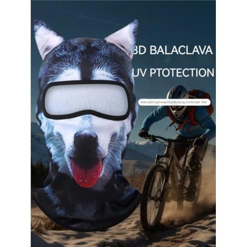 3D Cat Ski Balaclava Sheisty Face Mask with Ears Cute Animal Ski Mask for Music Festivals Raves Party Outdoor Activities