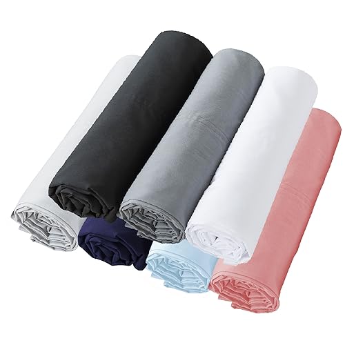 WhatsBedding Grey Body Pillow Cover - 20x54 Cotton, Breathable & Machine Washable