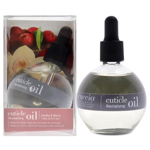 Cuccio Naturale Vanilla & Berry Revitalizing Cuticle Oil 2.3 Fl Oz - Fast-Absorbing Nail & Cuticle Conditioner