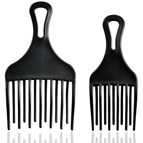 Kootinn Afro Comb Set - 2 Piece Plastic Double Fist Hair Pick