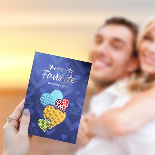 Premium Anniversary Card for Husband & Wife with Silver Foil
