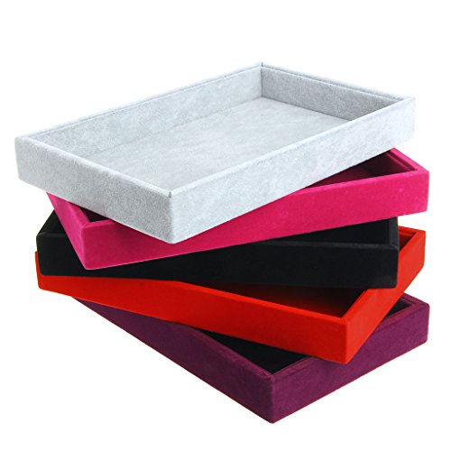 Youngy Velvet Jewelry Tray - Stackable Organizer for Rings & Earrings