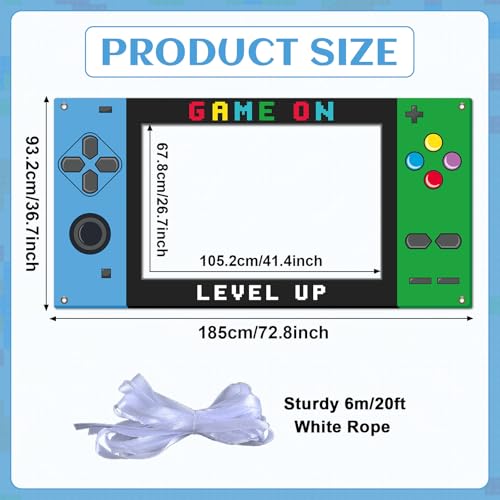Large 73-Inch Video Game Photo Booth Frame for Birthday Parties