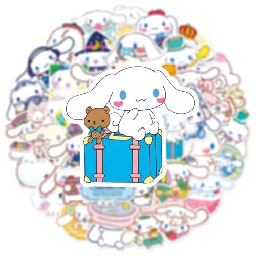 YONGAI 50Pcs Cinnamoroll Dog Stickers - Kawaii Waterproof Vinyl Decals