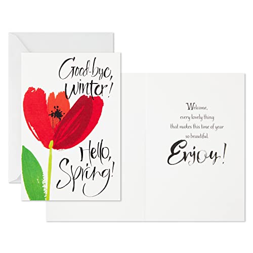 Hallmark Easter Cards Pack, Spring Tulip Design with Envelopes