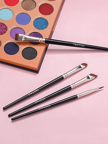 TEOYALL 4-Piece Precision Eyeliner and Eyebrow Brush Set