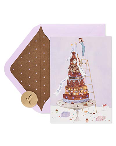 Papyrus Birthday Card for Her - Girl on Cake Design