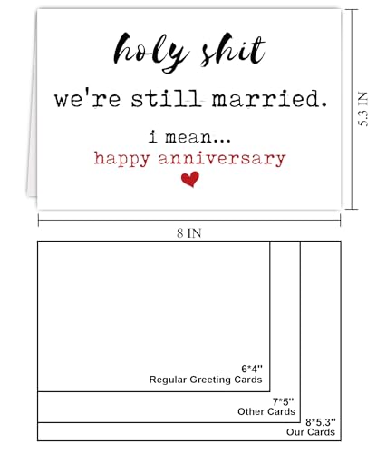 Funny Anniversary Card for Him/Her - Snarky Wedding Humor
