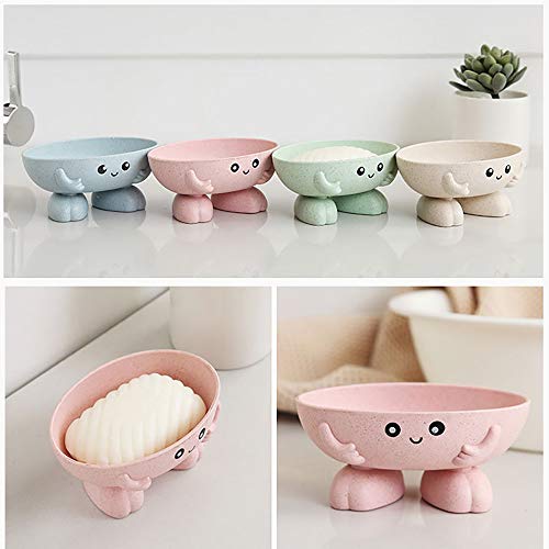 Cute Pink Soap Dish - Eco-Friendly Holder with Drain Design