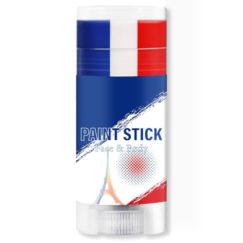France Flag Face Paint Stick 3-in-1 Sweatproof Sports Body Paint