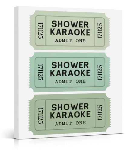 Funny Shower Karaoke Wall Art Print - Multicolor E Bathroom Decor 8x10 Framed