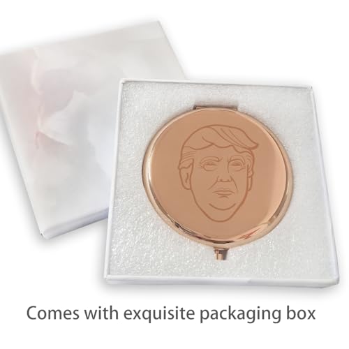 Small Travel Pocket Mirror, 2.6" Round Double-Sided 1X/3X Magnifying