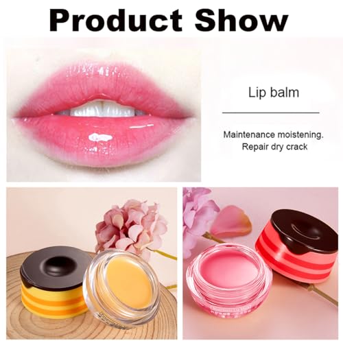 FYEBOO Strawberry & Honey Lip Mask - 2PCS Moisturizing Propolis Lip Balm