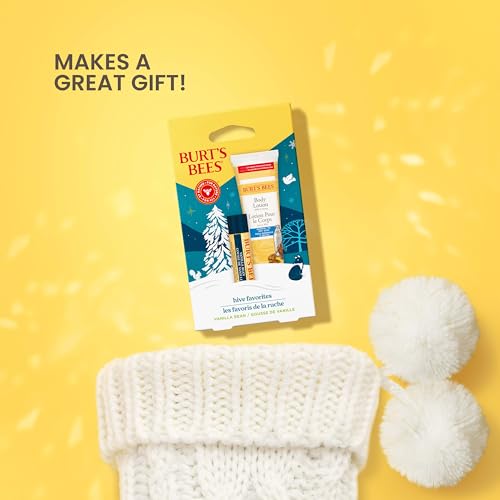 Burt's Bees Hive Favorites Gift Set with Vanilla Bean Lip Balm and Milk and Honey Body Lotion