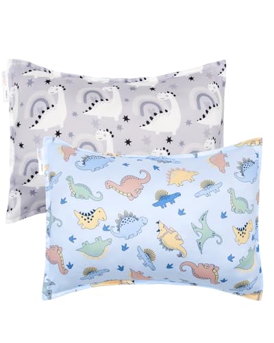 ALVABABY Jersey Toddler Pillowcases Pack of 2 - Fits 12x16 & 13x18 Inches, Breathable & Soft for Boys Girls