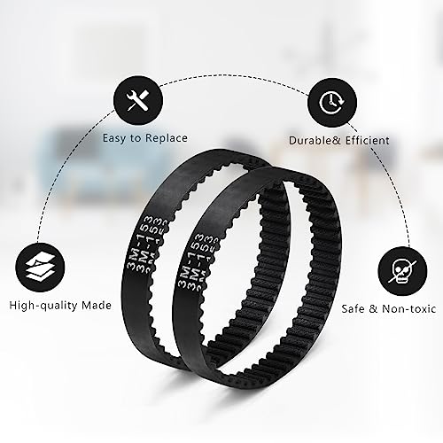 3PCS Soft Front Brush Belts for Shark AZ1002, AZ1000, AX950, AX951 Vacuum
