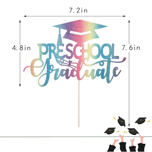 Sleyberoy Preschool Graduation Cake Topper - Class of 2024 Decor