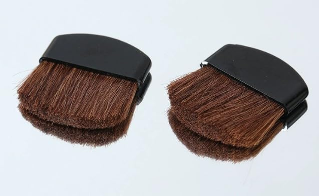 Seadiquiet Mini Powder Blush Brush Set, 2Pcs Small Makeup Brushes