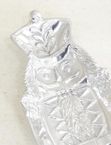 Mariposa 10-Inch Silver Nutcracker Nut Dish – Handcrafted Recycled Aluminum