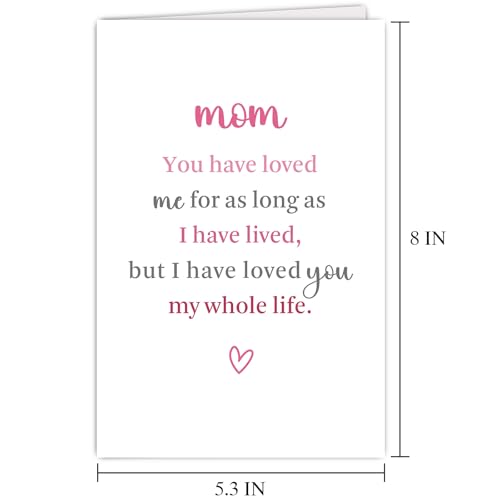 Heartfelt Mother's Day Card for Mom - 8x5.3 inches