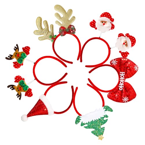 12 Pcs Christmas Headbands Assorted Festive Holiday Party & Photo Props