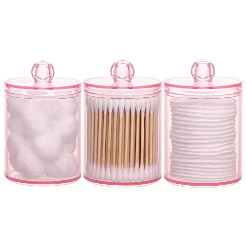 Tbestmax 3 Pack Makeup Organizer Jars - Cotton Swab Holder