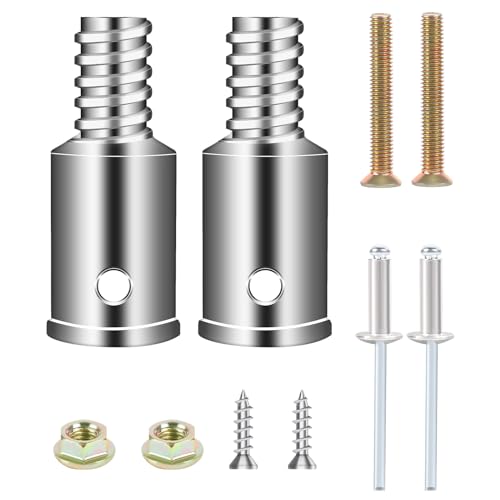Universal 0.8-inch Threaded Mop & Broom Handle Replacement Kit - Metal Tips