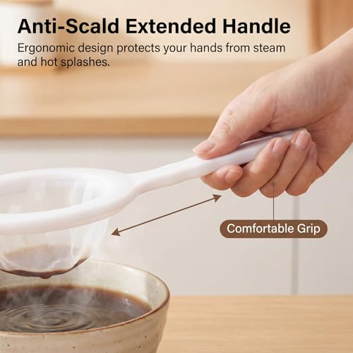 HJZHII 2-Piece Ultra Fine Nylon Mesh Strainer Set - 100 & 200 Mesh