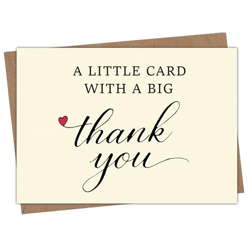 Cheerin 20-Pack Thank You Cards with Envelopes, White 3x5 Note Card Set