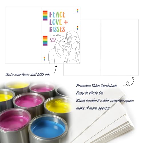LGBTQ+ Anniversary Card with Envelope – Love Is Love Design