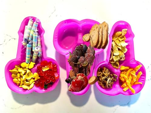 2-Pack Pink Serving Trays for Bachelorette Party Snacks & Bridal Showers