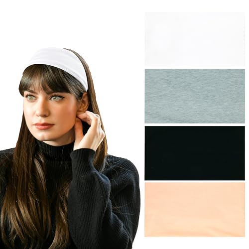 SUNBAK Wide Headbands for Women 4 Pack Non-Slip Elastic Hair Bands