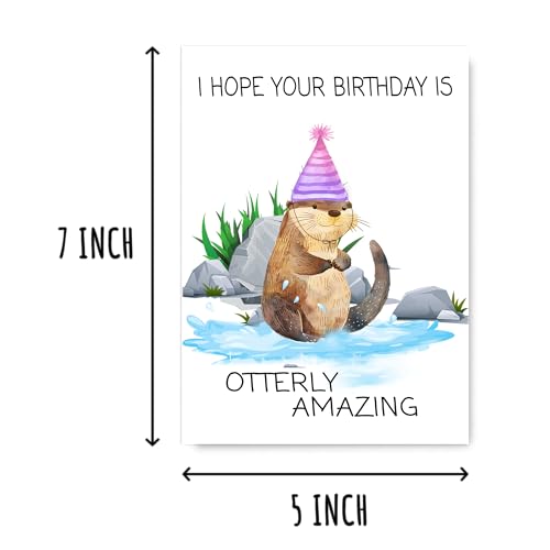 I Hope Your Birthday Is Otterly Amazing Greeting Card - Cute Otter Birthday Card