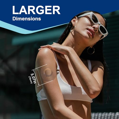 10 Pack Freestyle Adhesive Patches, Sensor Covers Intended for Freestyle Libre 2/3-Enlite-Medtronic Guardian, CGM Sensor Patches, No Glue in The Center, Long Fixation for Your Sensor(Tan)