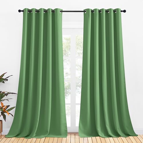 NICETOWN Forest Green Blackout Curtains, 70" x 95" - 2 Panels