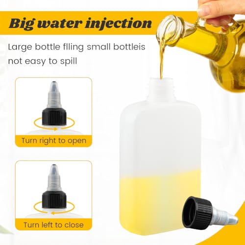 4oz Oil Dispenser Bottles - 2-Pack Twist-Top Squeeze Set for Camping