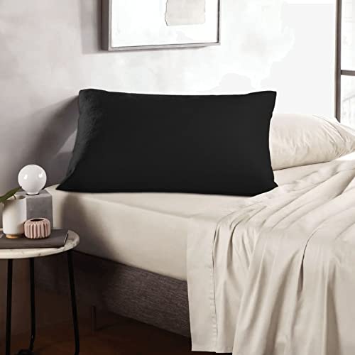 Personalized Custom Pillow Cover Black 14x20 with Photo & Text - Double Sided Print