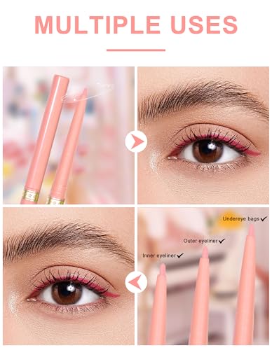 Jutqut 2PCS Burgundy Gel Eyeliner Pencil Waterproof Smudge Proof