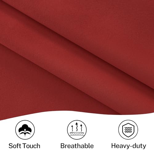 Vatge Red French Door Blackout Curtains - Holiday Decor, 36x72 Inches, Pack of 1