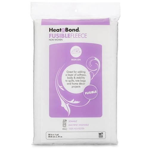HeatnBond Fusible Fleece Interfacing 20x1 Yards White for Sewing & Crafting