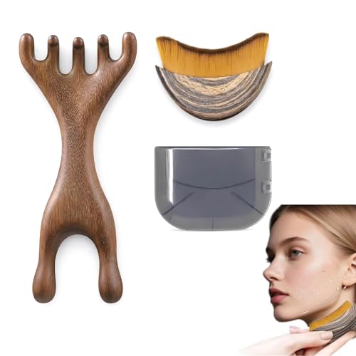 Lymphatic Contour Face Brush with Massage Comb for Drainage and Sculpting