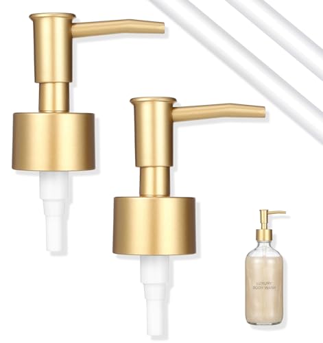 Gold Soap Dispenser Pump - 2 Pack, Fits 28/400 Bottles