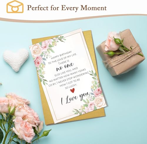 Romantic Birthday Card for Partner - Premium 300gsm Paper