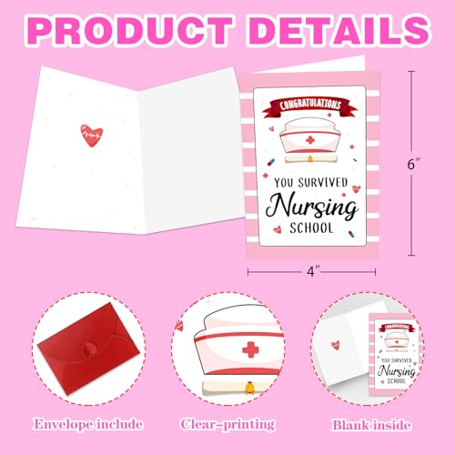 Nurse Graduation Card - Funny New Nurse Greeting Card with Envelope