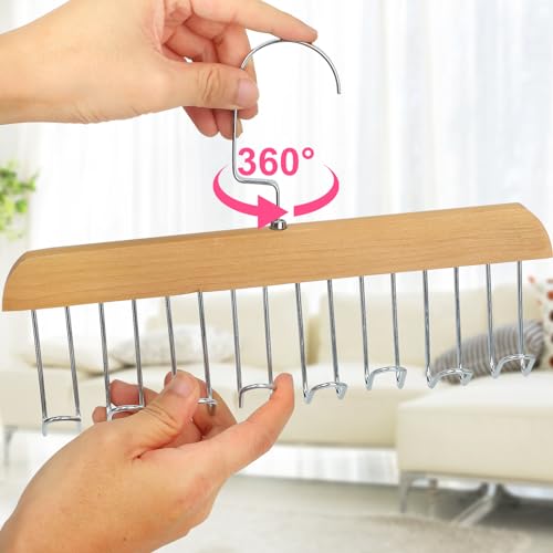 2-Pack 360° Swivel Anti-Slip Coat Rack Hangers for Closet