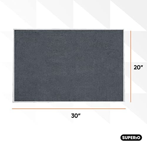 Superio Microfiber Floor Cleaning Cloth - Grey, 20x30 Inches, Extra Large, Scratch-Free, Multi-Purpose Mop Towel