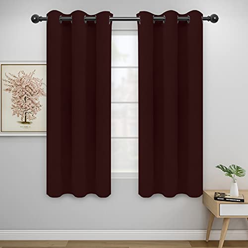 Easy-Going Blackout Curtains - 2 Panels, 42x63 in, Wine, Noise Reduction