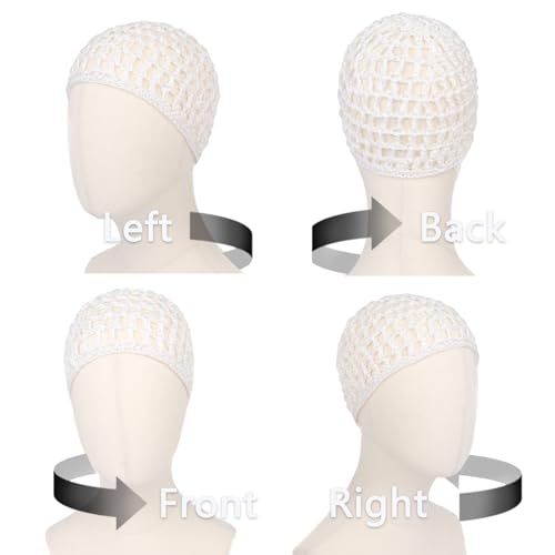 Mesh Crochet Hair Nets for Sleeping 2-Pack Breathable Sleep Cap